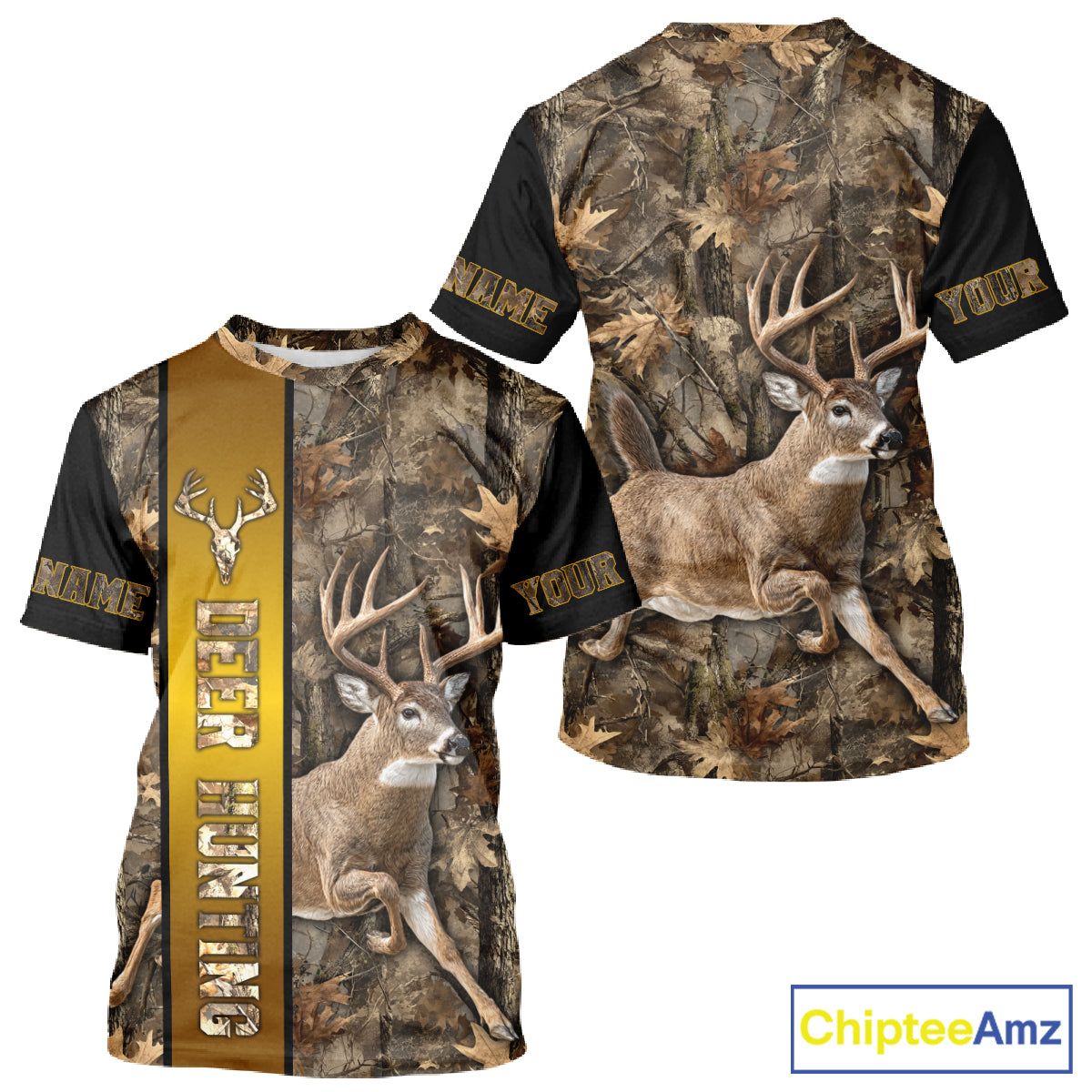 Forest Camo Deer Hunting Shirt, Deer Buck With Full All Over 3D For Deer Hunters NHT344