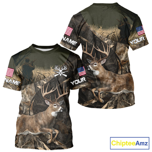 Whitetail Deer Hunting Shirt, Best Gifts for Deer Hunters, Hunting Hoodie For Men NHT351