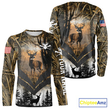 Load image into Gallery viewer, Deer Hunting Shirt US Flag 3D All Over Print, Custom Name Personalized Gift NHT298