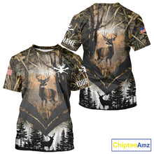 Load image into Gallery viewer, Deer Hunting Shirt US Flag 3D All Over Print, Custom Name Personalized Gift NHT298