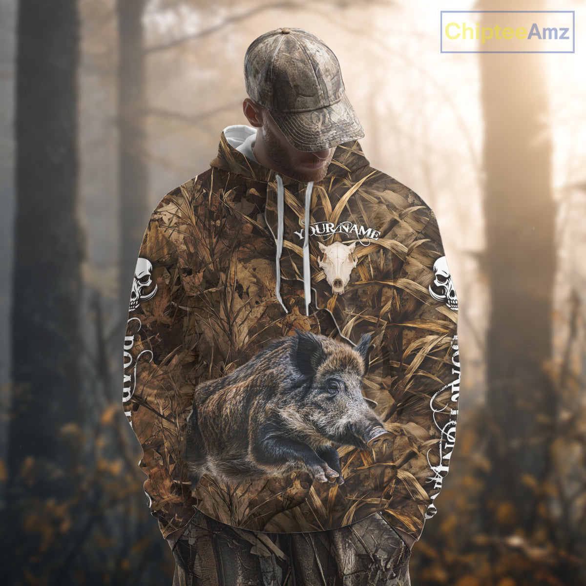 Personalized Wild Hog Hunting Camo Full Printing Shirts, Boar Hunting Gifts, Hunting Season NHT125