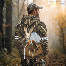 Load image into Gallery viewer, Rabbit Hunting With Beagle 3D Skull Camo Custom Hunting Shirt, Rabbit Hunting Clothing NHT229