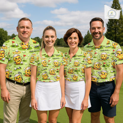 Funny Chicken Golf Polo Shirt For Men, Cute Chicken With Golf Shirts For Team NHT542