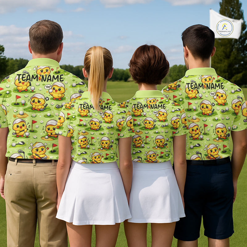Funny Chicken Golf Polo Shirt For Men, Cute Chicken With Golf Shirts For Team NHT542