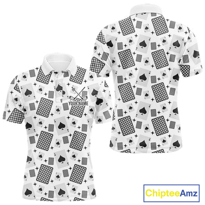 Personalized Poker Mens Golf Polo Shirt Funny Golf Top For Team, Golfer Gift For Men NHT754