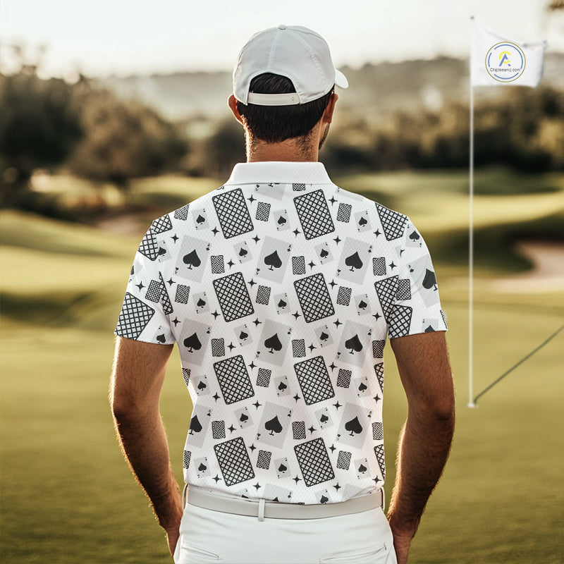 Personalized Poker Mens Golf Polo Shirt Funny Golf Top For Team, Golfer Gift For Men NHT754