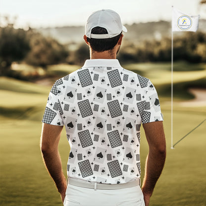 Personalized Poker Mens Golf Polo Shirt Funny Golf Top For Team, Golfer Gift For Men NHT754