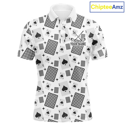 Personalized Poker Mens Golf Polo Shirt Funny Golf Top For Team, Golfer Gift For Men NHT754