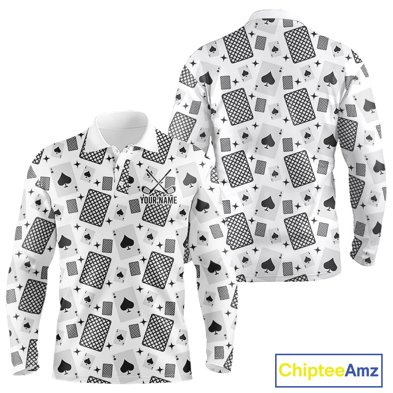 Personalized Poker Mens Golf Polo Shirt Funny Golf Top For Team, Golfer Gift For Men NHT754