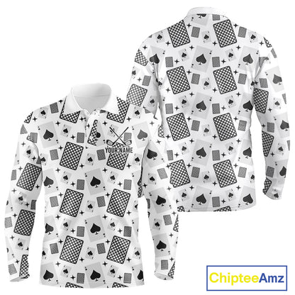 Personalized Poker Mens Golf Polo Shirt Funny Golf Top For Team, Golfer Gift For Men NHT754