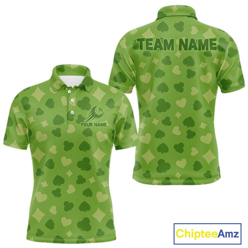 Personalized Poker Green Mens Golf Polo Shirt, Funny Golf Top For Family Team Shirt NHT756