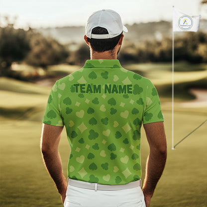 Personalized Poker Green Mens Golf Polo Shirt, Funny Golf Top For Family Team Shirt NHT756