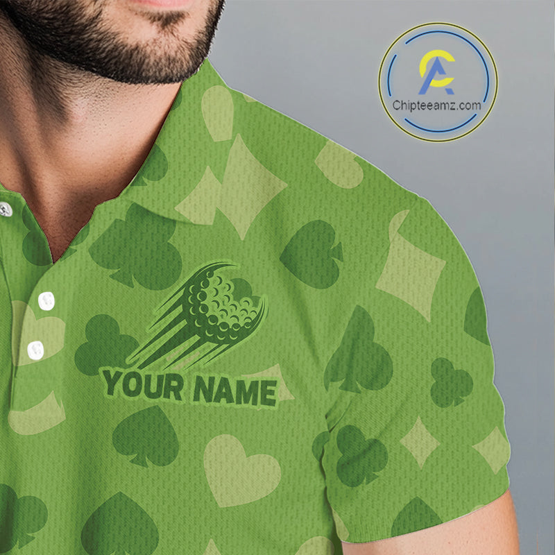 Personalized Poker Green Mens Golf Polo Shirt, Funny Golf Top For Family Team Shirt NHT756