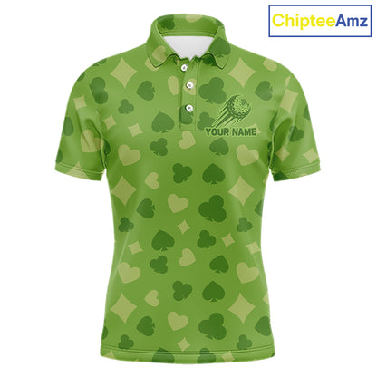Personalized Poker Green Mens Golf Polo Shirt, Funny Golf Top For Family Team Shirt NHT756
