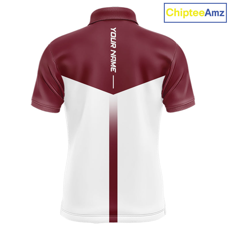 Personalized Golf Polo Shirt Custom Name Golf Club Polo For Men Golf Tournament Apparel|Red 