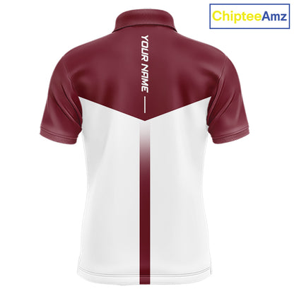 Personalized Golf Polo Shirt Custom Name Golf Club Polo For Men Golf Tournament Apparel|Red 