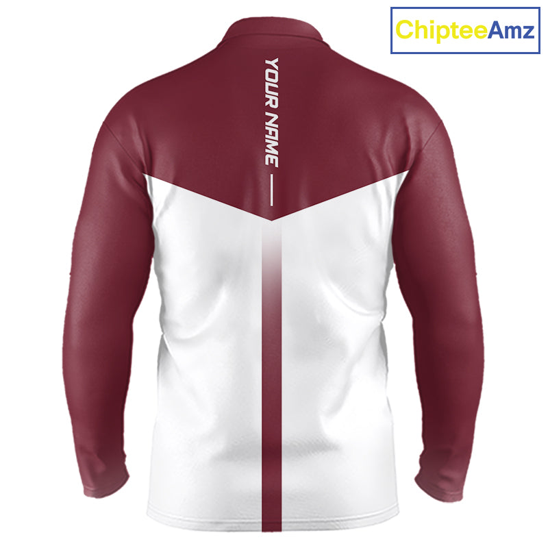 Personalized Golf Polo Shirt Custom Name Golf Club Polo For Men Golf Tournament Apparel|Red 