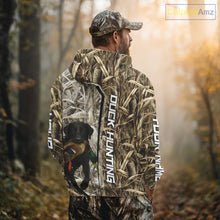Load image into Gallery viewer, Black Lab Retriever Mallard Duck Hunting Camo Shirt – Perfect Gift for Hunters NHT240