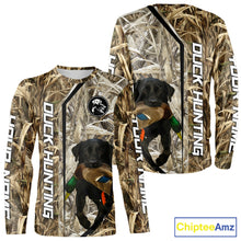 Load image into Gallery viewer, Black Lab Retriever Mallard Duck Hunting Camo Shirt – Perfect Gift for Hunters NHT240