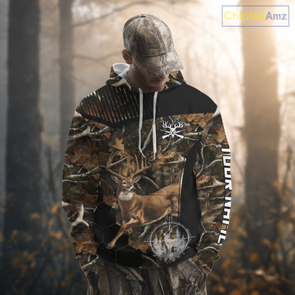 Forest Camo Deer Hunting Shirt, Deer Hunting With Full All Over 3D For Deer Hunters NHT247