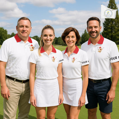 Funny Chicken Golf Polo Shirt Personalized Custom Name Golf Lover Polo For Womens NHT948