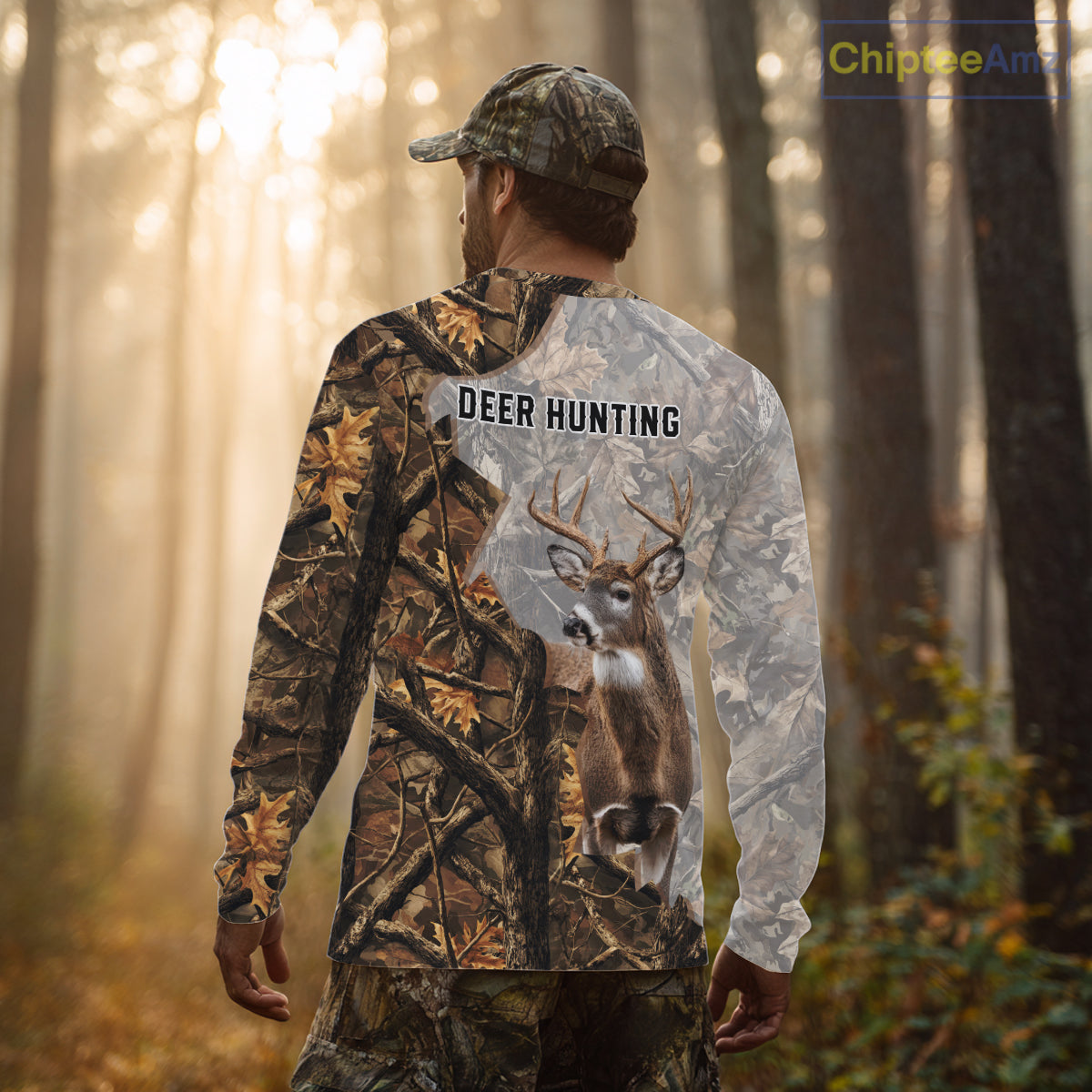 Beautiful Deer Hunting 3D Shirt All-Over Print with Deer Buck, Camouflage For Deer Hunters NHT248