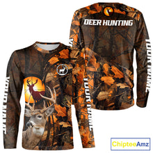 Load image into Gallery viewer, Whitetail Deer Hunting Orange Camo 3D All-Over Printed Shirt, Custom Name Hunting Shirt NHT251
