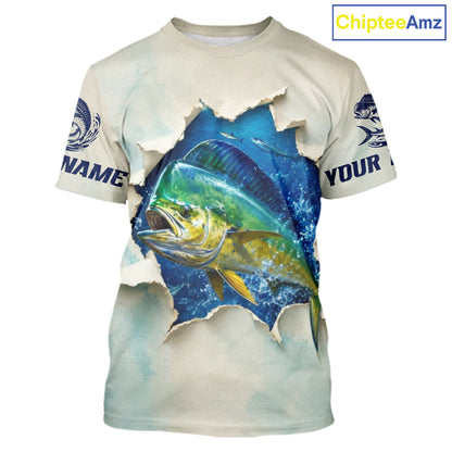 Mahi Mahi Fishing T - Shirt 3D Ocean Fish Graphic Angler Gift For Fishing Lovers 
