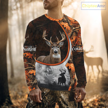 Load image into Gallery viewer, Personalized Deer Hunting 3D All Over Printed Hoodie Orange Autumn Leaves Camo, Hunting Gift NHT322