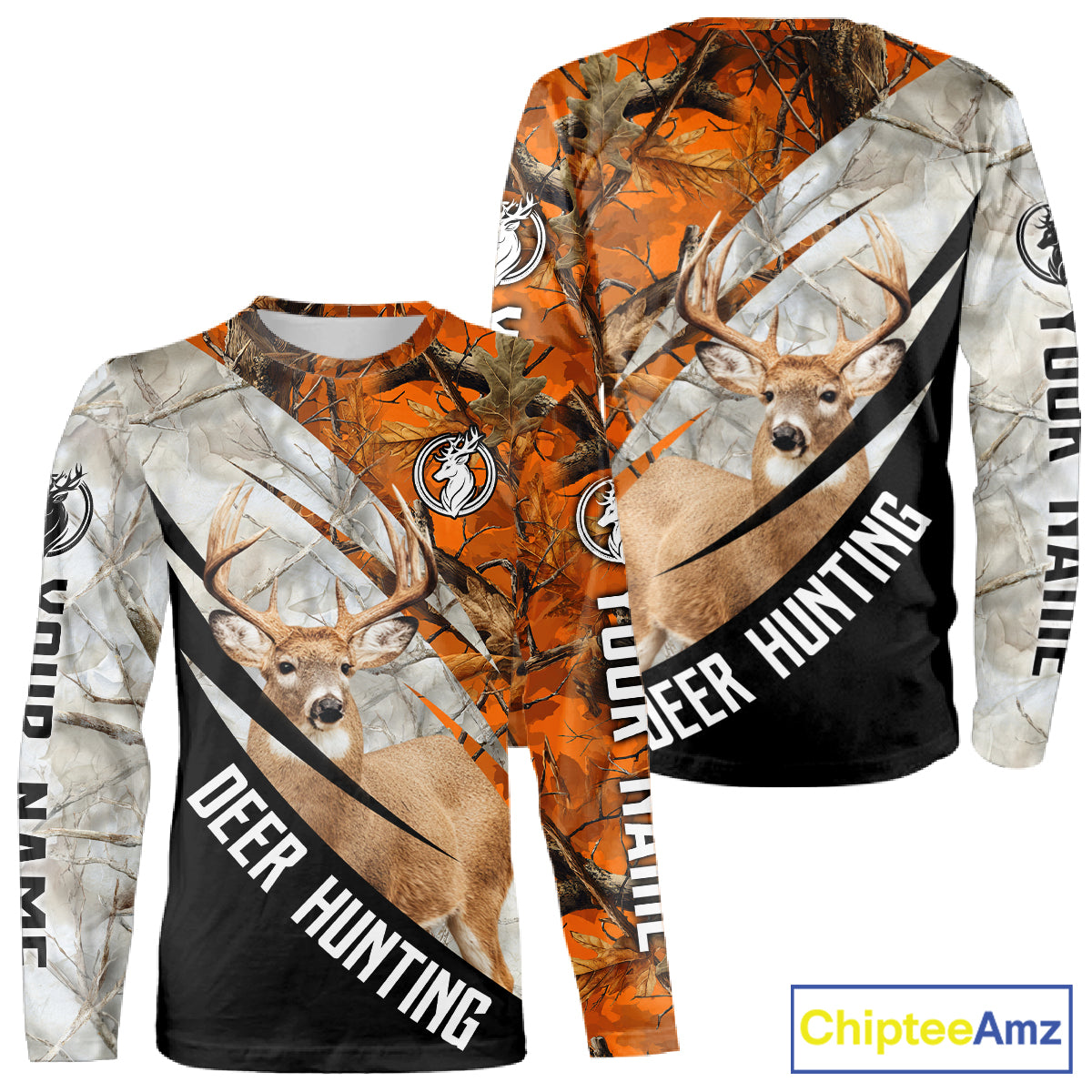 Deer Hunting Orange Camo Winter 3D All Over Printed Shirt, Hunting Clothes for Deer Season NHT268