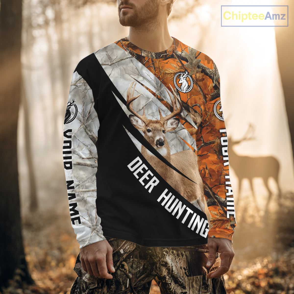 Deer Hunting Orange Camo Winter 3D All Over Printed Shirt, Hunting Clothes for Deer Season NHT268