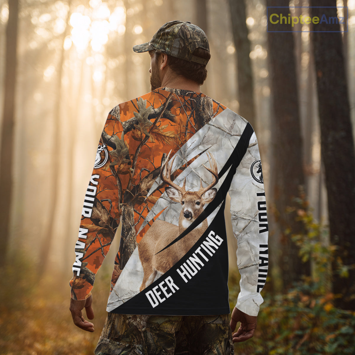 Deer Hunting Orange Camo Winter 3D All Over Printed Shirt, Hunting Clothes for Deer Season NHT268