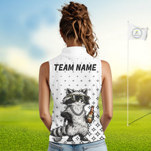 Load image into Gallery viewer, Person wearing a sleeveless shirt with a raccoon graphic and 'Team Name' text on a golf course.