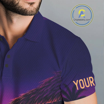 Retro Dog Golf Polo Shirt Personalized Name Summer Beach Beer Golf Shirt Gift For Dog Lover NHT1000