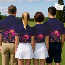 Load image into Gallery viewer, Retro Dog Womens Golf Polo Shirt Personalized Name Summer Beach Beer Golf Shirt Gift For Dog Lover NHT1000