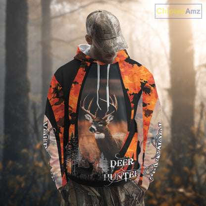 Beautiful Deer Hunting Shirt Orange Camo Custom Name Hunting Clothes For Deer Hunters NHT79