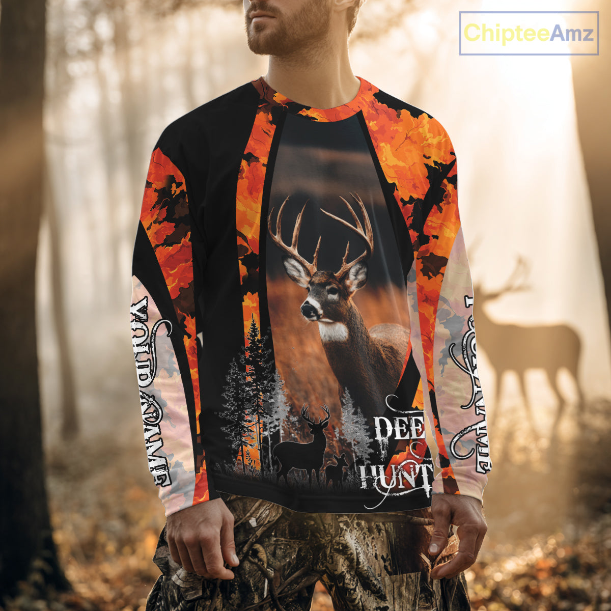 Beautiful Deer Hunting Shirt Orange Camo Custom Name Hunting Clothes For Deer Hunters NHT79