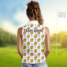 Load image into Gallery viewer, Person wearing a sleeveless shirt with 'TEAM NAME' and dog pattern on a golf course