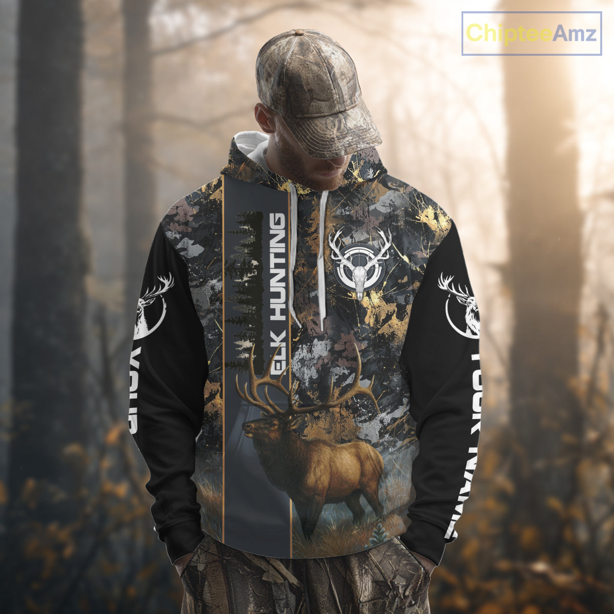 Best Elk Hunting Camouflage Shirts for Elk Hunters, Personalized Hunting Shirts, Hunting Gifts NHT100