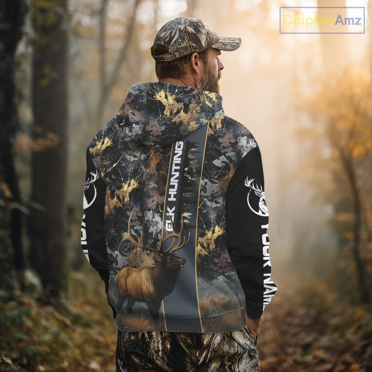 Best Elk Hunting Camouflage Shirts for Elk Hunters, Personalized Hunting Shirts, Hunting Gifts NHT100