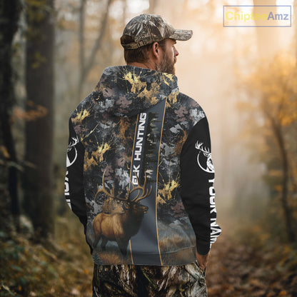 Best Elk Hunting Camouflage Shirts for Elk Hunters, Personalized Hunting Shirts, Hunting Gifts NHT100