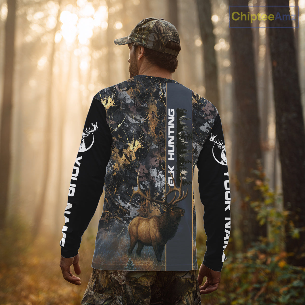Best Elk Hunting Camouflage Shirts for Elk Hunters, Personalized Hunting Shirts, Hunting Gifts NHT100