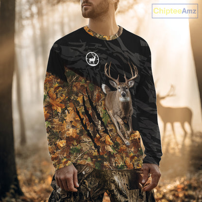 Deer Hunting Big Game Camo Custom Name 3D All Over Print Shirts, Hunting Gifts NHT196