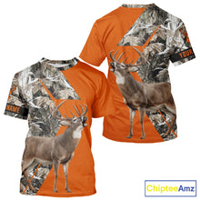 Load image into Gallery viewer, Deer Hunting Orange Camo 3D Winter Forest Full Printing Custom Name Shirts Hunting Gifts NHT200