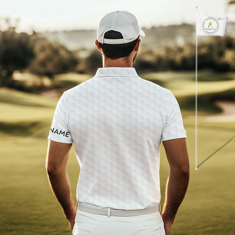 American Flag Personalized Golf Pattern Ball Polo Shirts Patriotic Golf Shirts For Mens NHT676