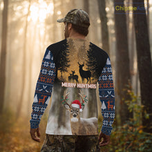 Load image into Gallery viewer, Personalized Huntmas Deer Hunting Shirt, Merry Huntmas Deer hunting Christmas Gifts NHT289