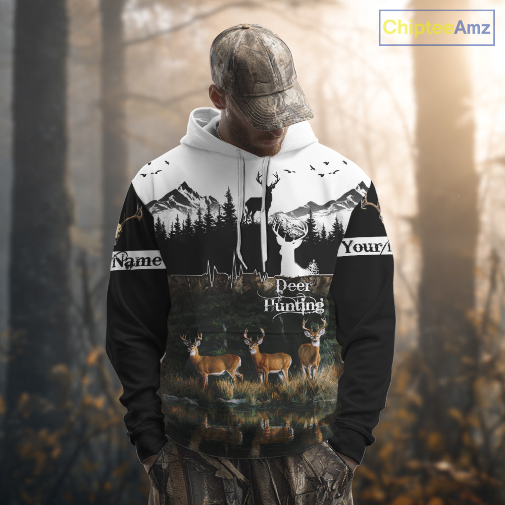 Personalized Deer Hunting Clothing, Hunting Hoodie for Men NHT367