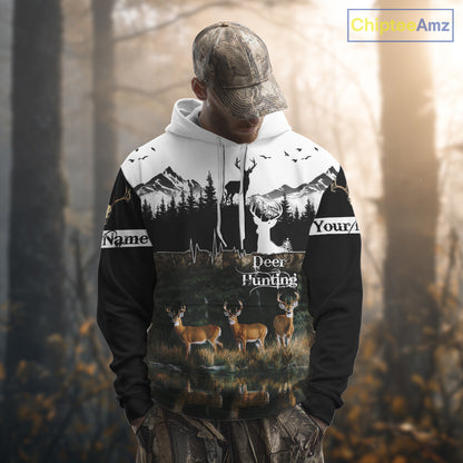 Personalized Deer Hunting Clothing, Hunting Hoodie for Men NHT367