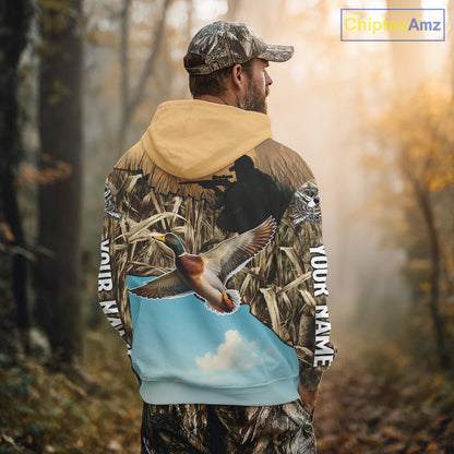 Duck Hunting Camo Shirt For Duck Hunters, Best Hoodie Hunting Gifts NHT373
