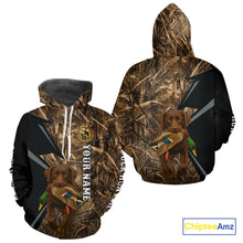 Load image into Gallery viewer, Duck Hunting Camo Winter with Black Lab 3D All Over Printed Shirt, Perfect Gift for Waterfowl Hunters NHT250